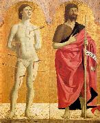 Piero della Francesca Polyptych of the Misericordia: Sts Sebastian and John the Baptist Spain oil painting artist